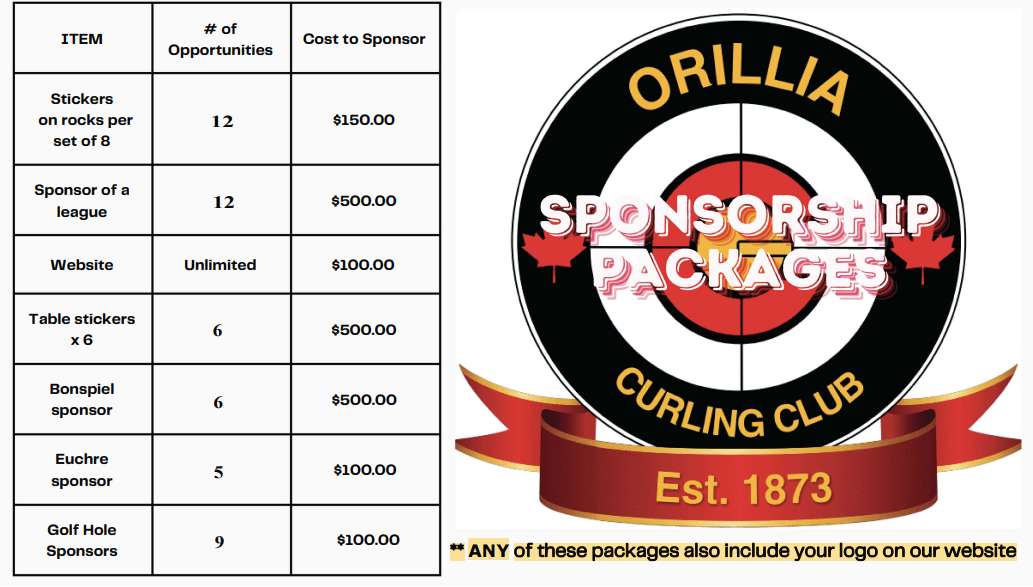 Curling Sponsorship 2025 26