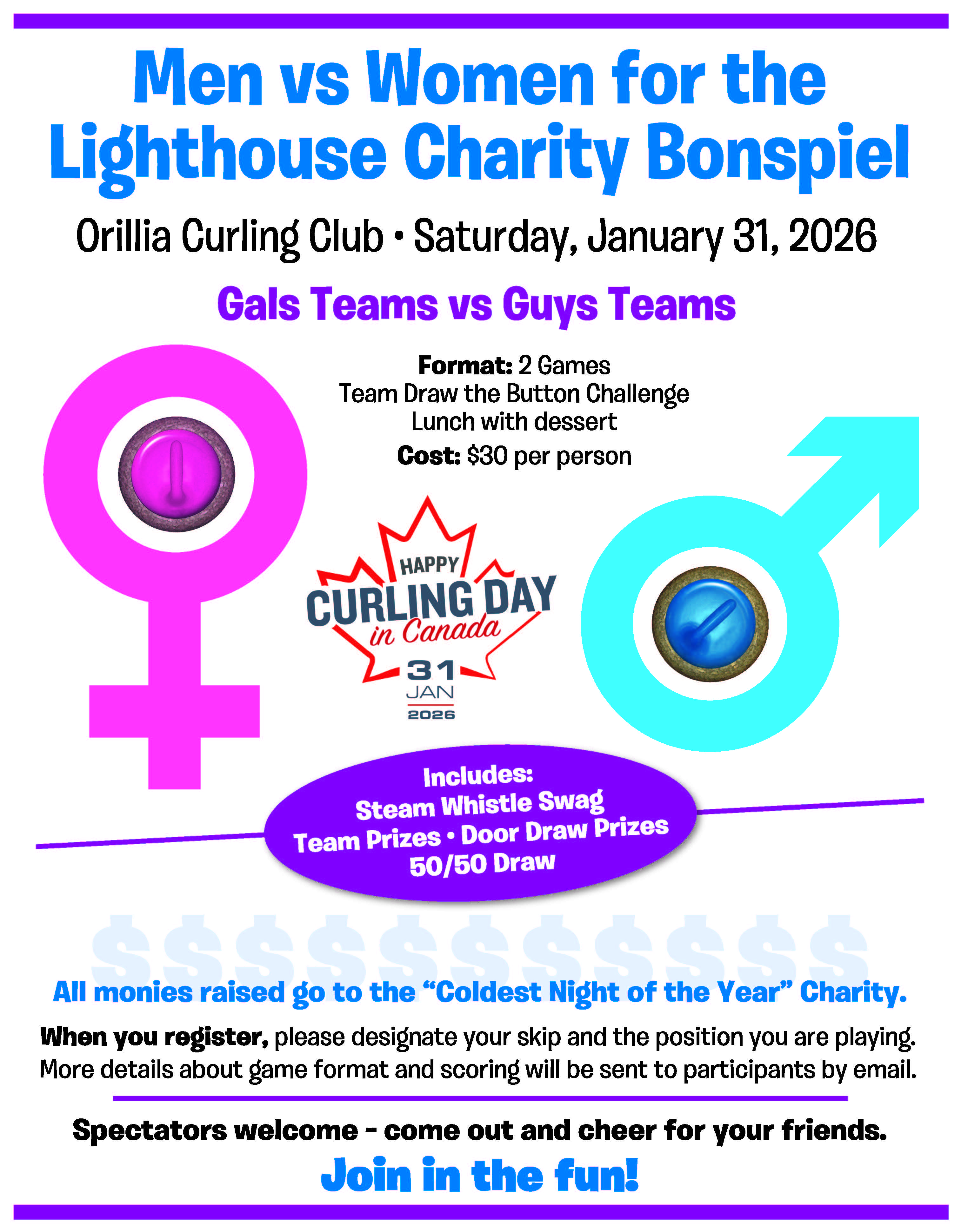 Men Vs Women - Lighthouse Charity Bonspiel